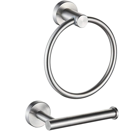 BowLift | Traditional 2-piece bathroom hardware set towel ring/paper holder