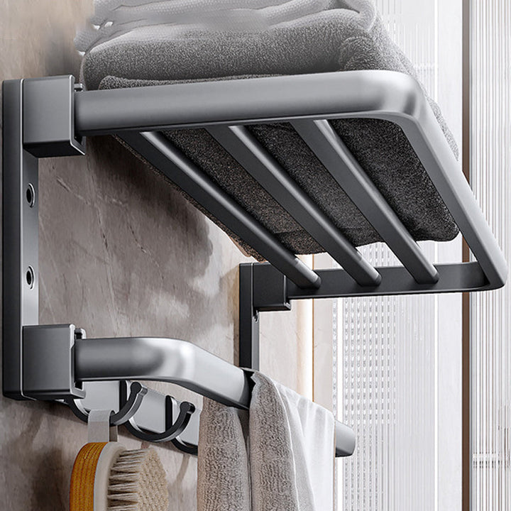 BowLift | Modern Bathroom Accessories Hardware Set Gray Towel Bar Bathroom Shelf Bathroom Hardware Set