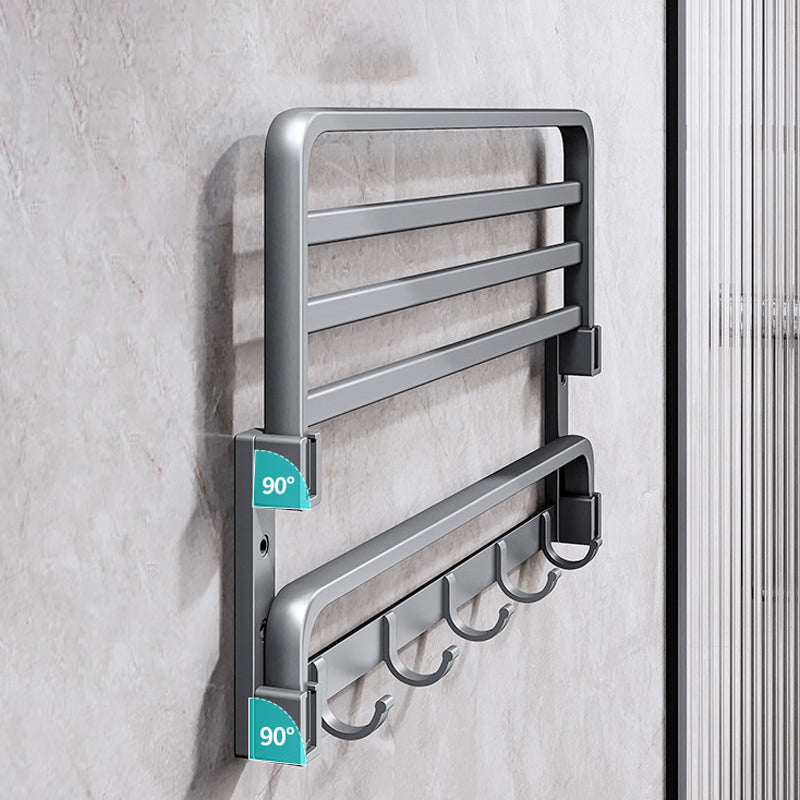 BowLift | Modern Bathroom Accessories Hardware Set Gray Towel Bar Bathroom Shelf Bathroom Hardware Set