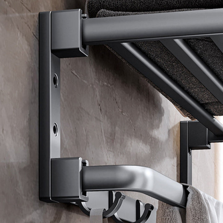 BowLift | Modern Bathroom Accessories Hardware Set Gray Towel Bar Bathroom Shelf Bathroom Hardware Set
