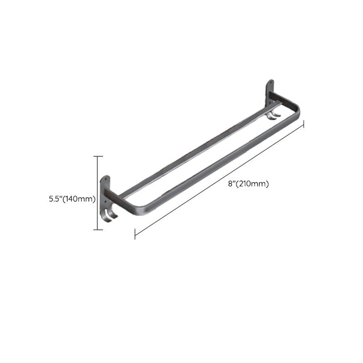 BowLift | Modern Bathroom Accessories Hardware Set Gray Towel Bar Bathroom Shelf Bathroom Hardware Set