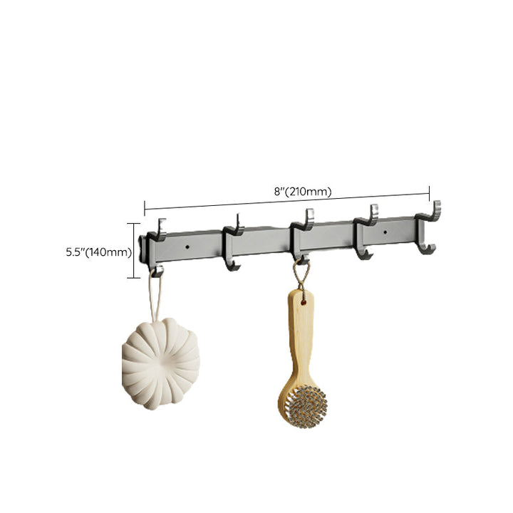 BowLift | Modern Bathroom Accessories Hardware Set Gray Towel Bar Bathroom Shelf Bathroom Hardware Set