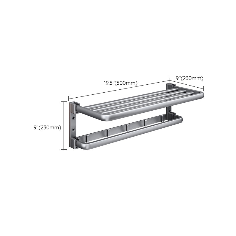 BowLift | Modern Bathroom Accessories Hardware Set Gray Towel Bar Bathroom Shelf Bathroom Hardware Set