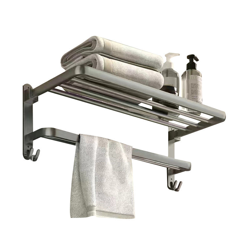 BowLift | Matt gray bathroom accessory set bathroom shelf/towel holder & paper holder included