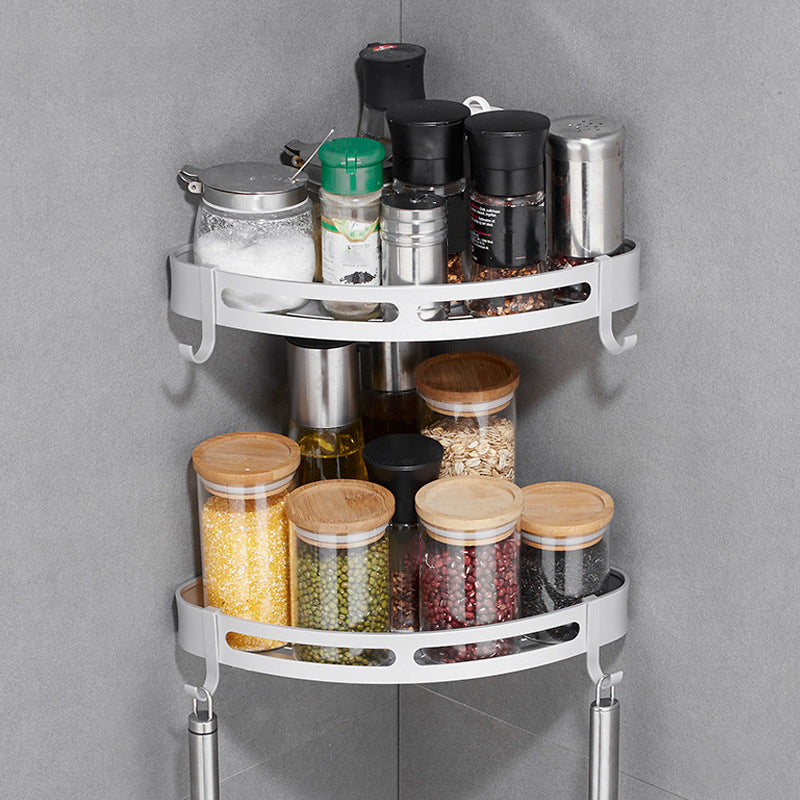 BowLift | Modern Aluminum Bathroom Accessory Set Black/ Silver Bathroom Shelf