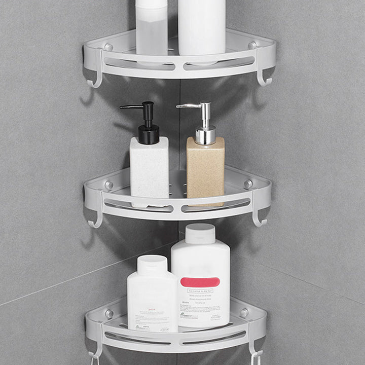 BowLift | Modern Aluminum Bathroom Accessory Set Black/ Silver Bathroom Shelf