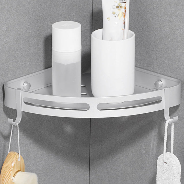 BowLift | Modern Aluminum Bathroom Accessory Set Black/ Silver Bathroom Shelf