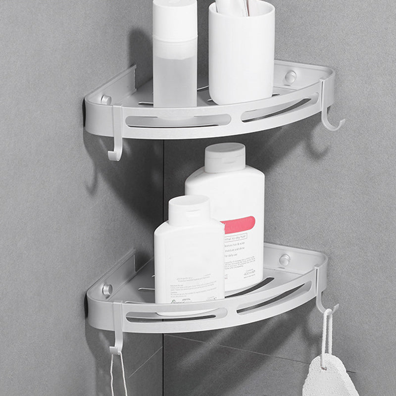 BowLift | Modern Aluminum Bathroom Accessory Set Black/ Silver Bathroom Shelf