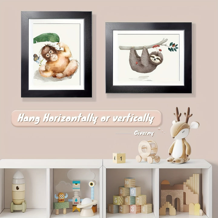 KidArtFrame – Cartoon Kids' Photo Frame with Wooden Frame Bowlift