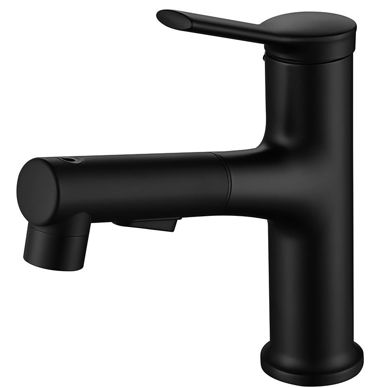 BowLift | Modern Sink Faucet Copper Single Handle Low Arc Pull-Out Sink Faucet