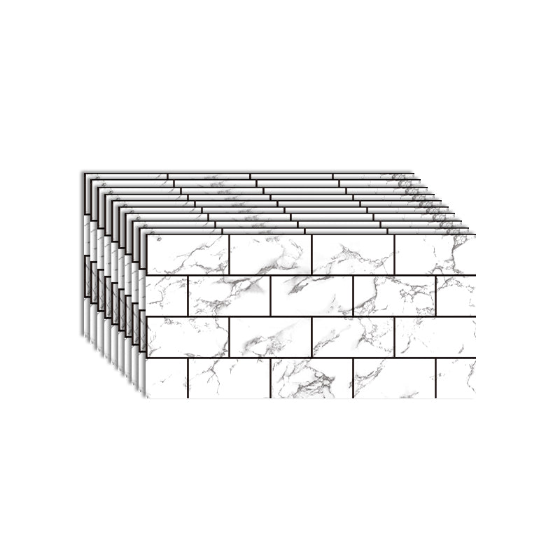 BowLift | Modern Peel and Stick Tile PVC Rectangular 10 Pack Peel & Stick Field Tile for the Kitchen