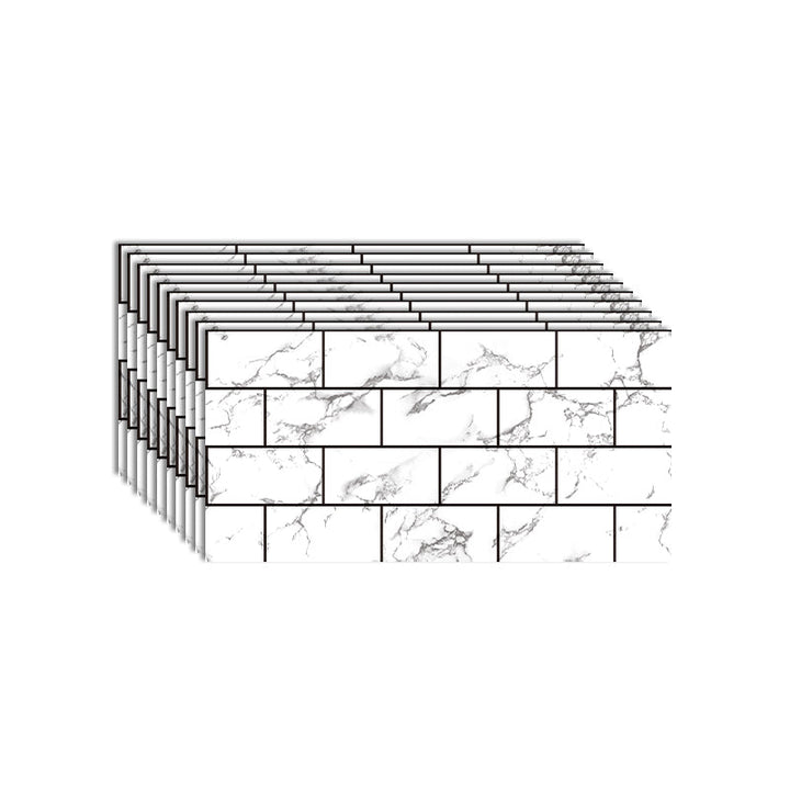 BowLift | Modern Peel and Stick Tile PVC Rectangular 10 Pack Peel & Stick Field Tile for the Kitchen