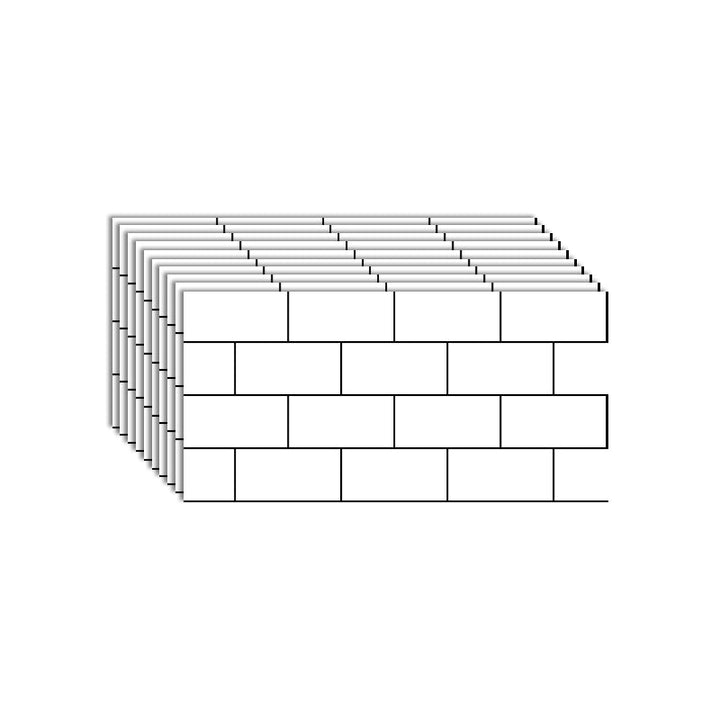 BowLift | Modern Peel and Stick Tile PVC Rectangular 10 Pack Peel & Stick Field Tile for the Kitchen