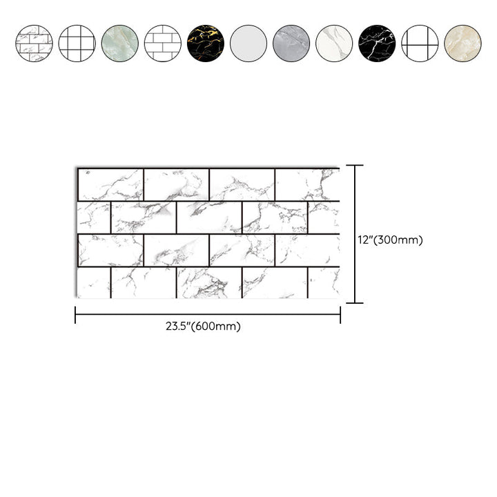 BowLift | Modern Peel and Stick Tile PVC Rectangular 10 Pack Peel & Stick Field Tile for the Kitchen