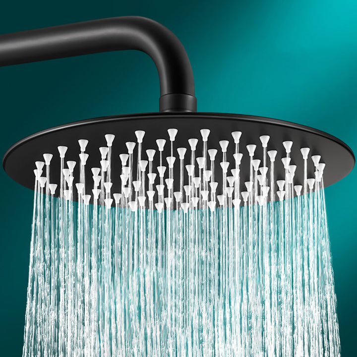 BowLift | Black round fixed shower head Modern design wall-mounted shower head