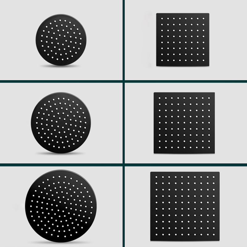 BowLift | Black round fixed shower head Modern design wall-mounted shower head