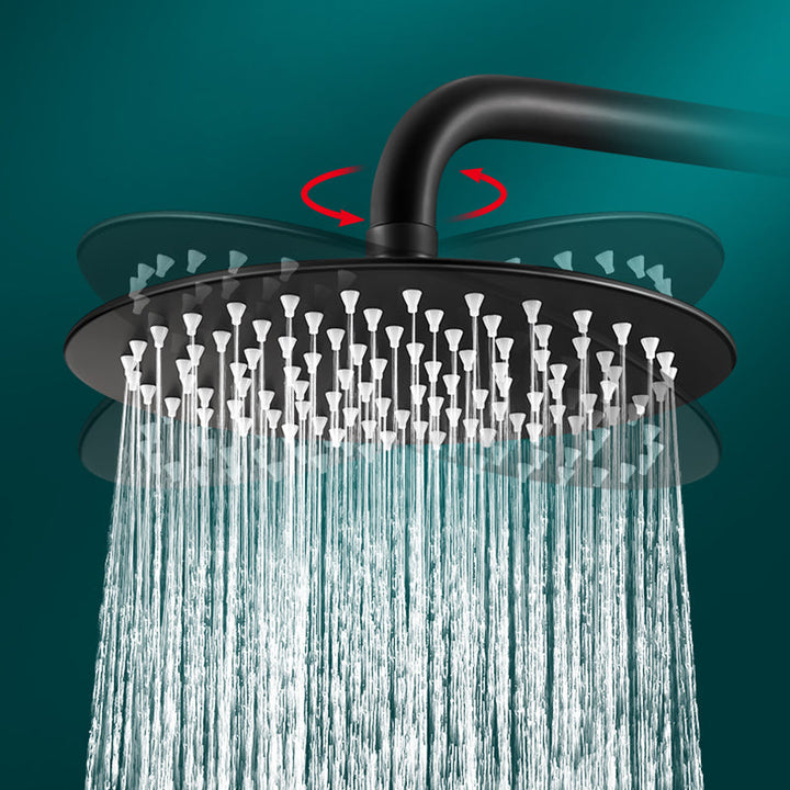 BowLift | Black round fixed shower head Modern design wall-mounted shower head