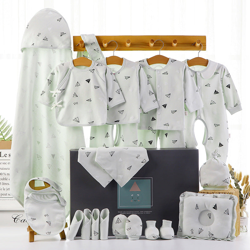 Cotton Baby Gift Set for Newborns, 18- or 22-Piece Set