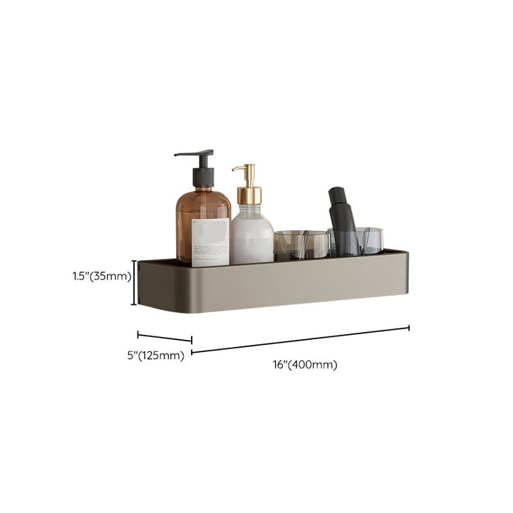 BowLift | Contemporary Aluminum Bathroom Accessory Set Gray Bath Shelf