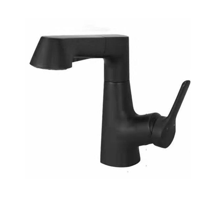 BowLift | Modern Sink Faucet Copper Single Handle Low Arc Pull-Out Sink Faucet