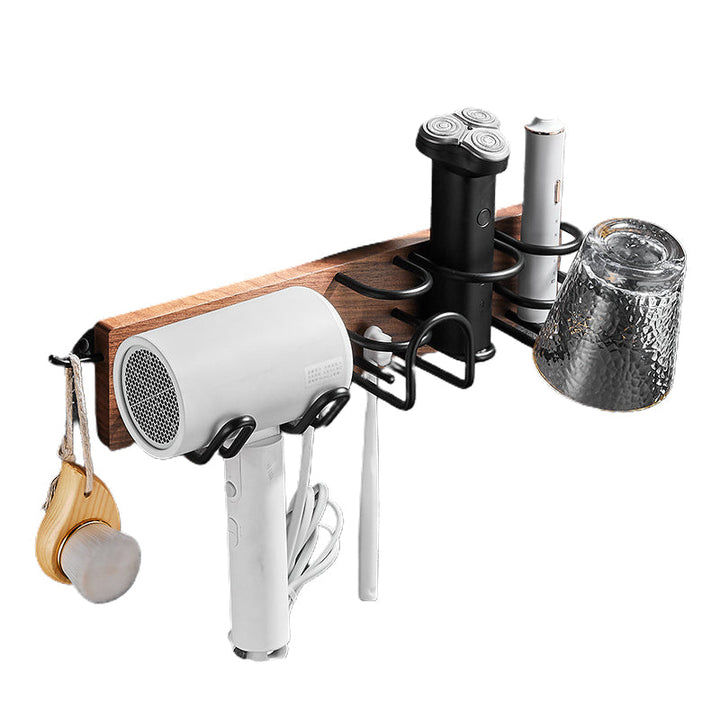 BowLift | Wood & Aluminum Bathroom Set Brown Bathroom Accessory Set