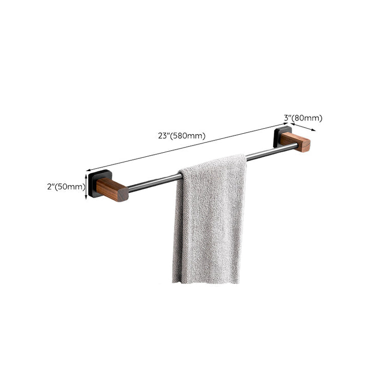 BowLift | Wood & Aluminum Bathroom Set Brown Bathroom Accessory Set