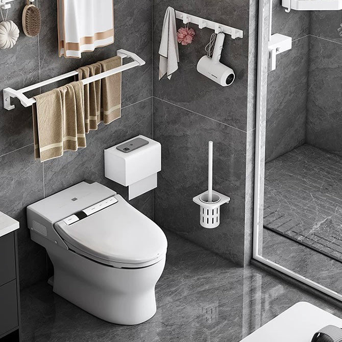 BowLift | Modern White Bathroom Hardware Set Towel Rack Bath Shelf Bathroom Hardware Set