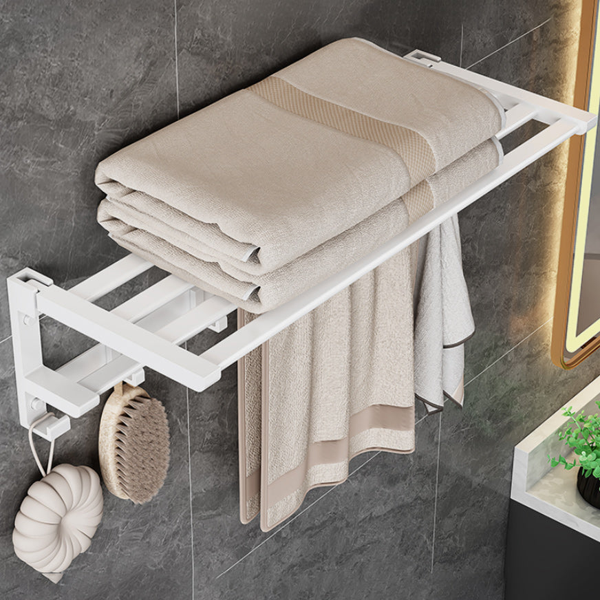 BowLift | Modern White Bathroom Hardware Set Towel Rack Bath Shelf Bathroom Hardware Set