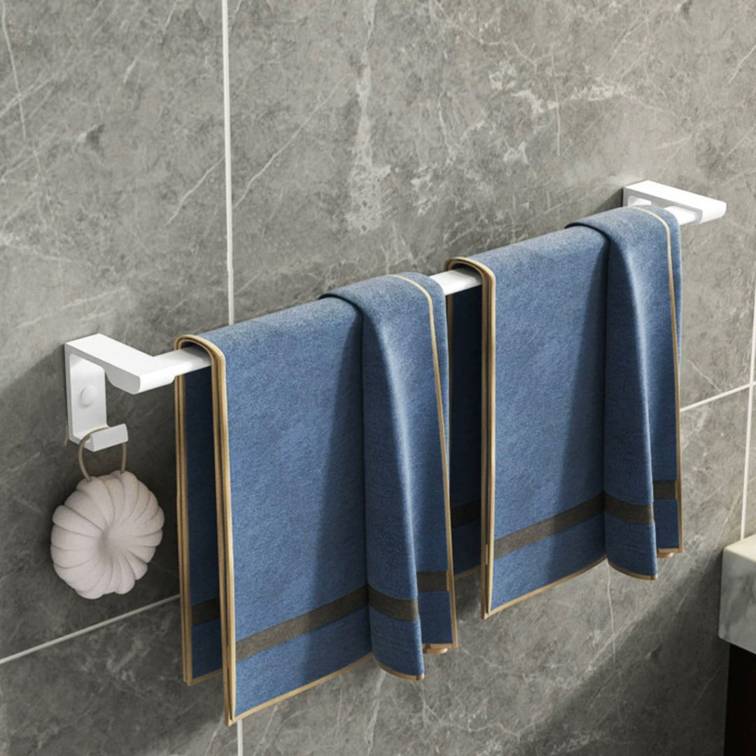 BowLift | Modern White Bathroom Hardware Set Towel Rack Bath Shelf Bathroom Hardware Set