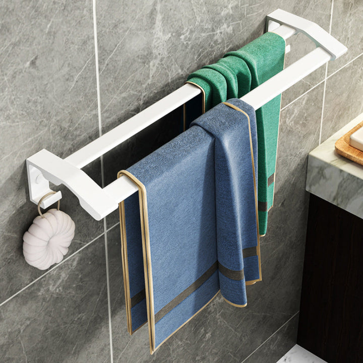 BowLift | Modern White Bathroom Hardware Set Towel Rack Bath Shelf Bathroom Hardware Set
