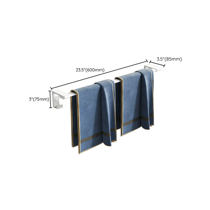 BowLift | Modern White Bathroom Hardware Set Towel Rack Bath Shelf Bathroom Hardware Set