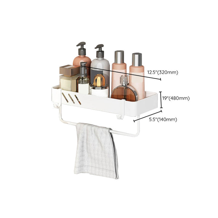 BowLift | Modern White Bathroom Hardware Set Towel Rack Bath Shelf Bathroom Hardware Set