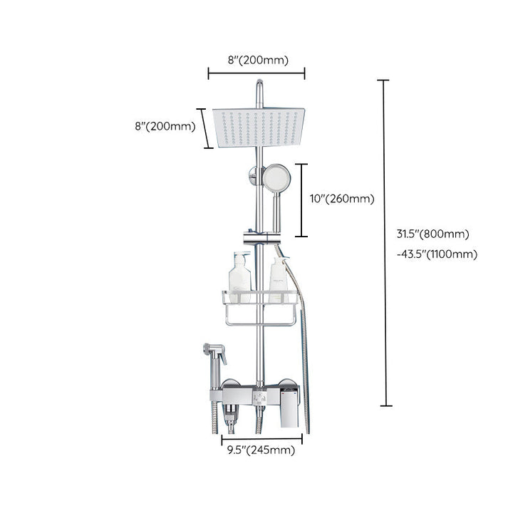 BowLift | Modern Shower System Handle Lever Wall Mounted Spot Resist Copper Shower System