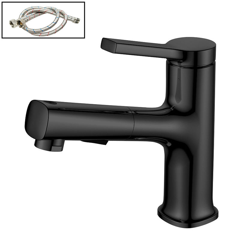 BowLift | Round contemporary bathroom faucet with lever handle and single hole installation