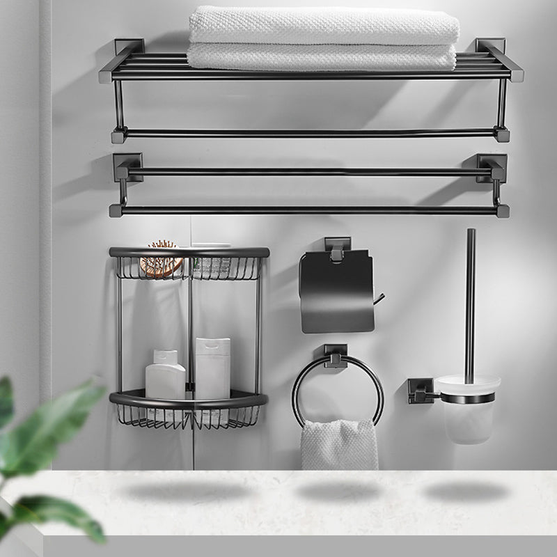 BowLift | Traditional Brass Bathroom Accessory Set Gray Bathroom Accessory Set
