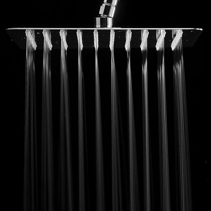 BowLift | Contemporary Shower Combo Fixed Shower Head Stainless Steel Wall Mount Square Shower Head