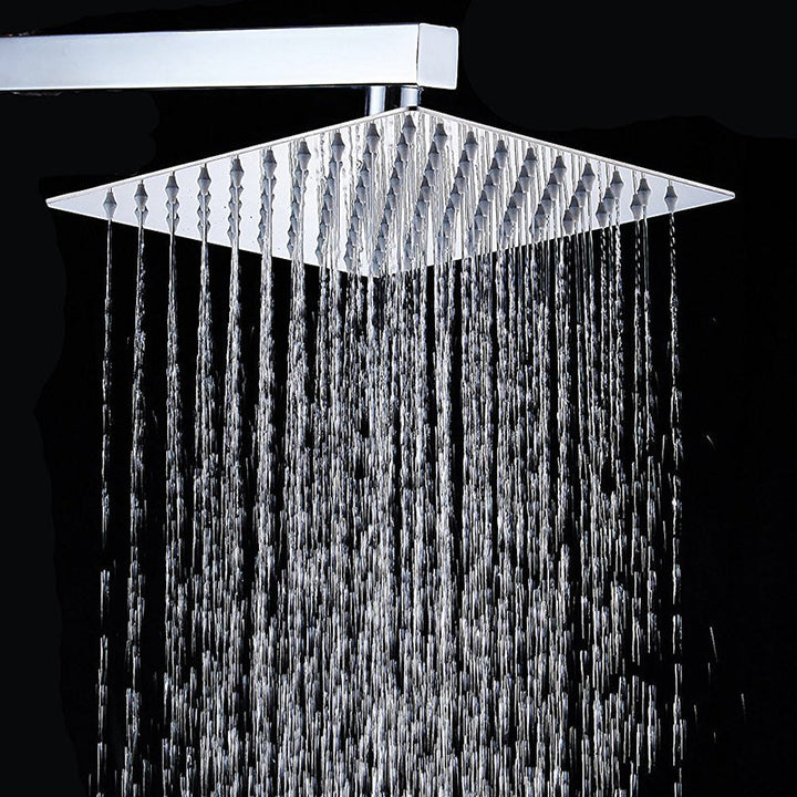 BowLift | Contemporary Shower Combo Fixed Shower Head Stainless Steel Wall Mount Square Shower Head