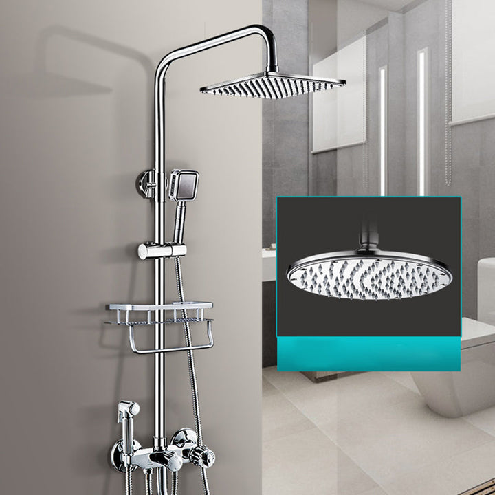 BowLift | Contemporary Showerhead Combination Dual Showerhead Stainless Steel Wall-Mounted Showerhead