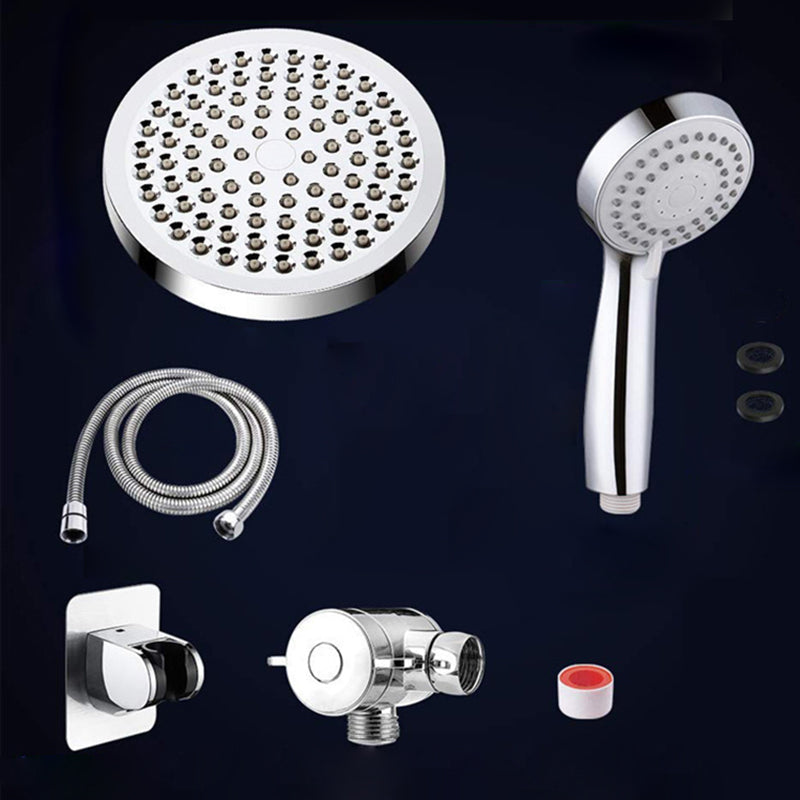 BowLift | Contemporary Shower Combination Double Shower Head Chrome Wall Mounted Round Shower Head