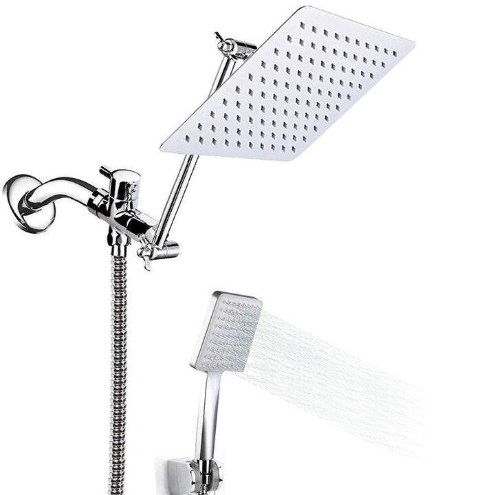 BowLift | Contemporary Shower Combination Shower Head with Double Shower Head Ceiling Mounted Square Shower Head