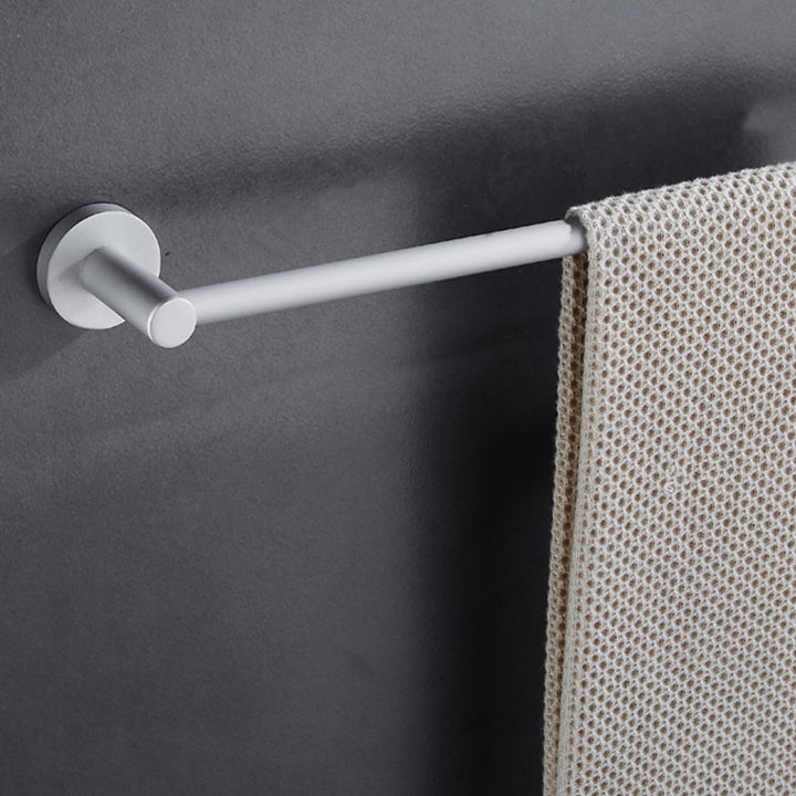 BowLift | Silver Modern Bathroom Accessory Set with Bath Shelf/Towel Rack & Bathrobe Hook