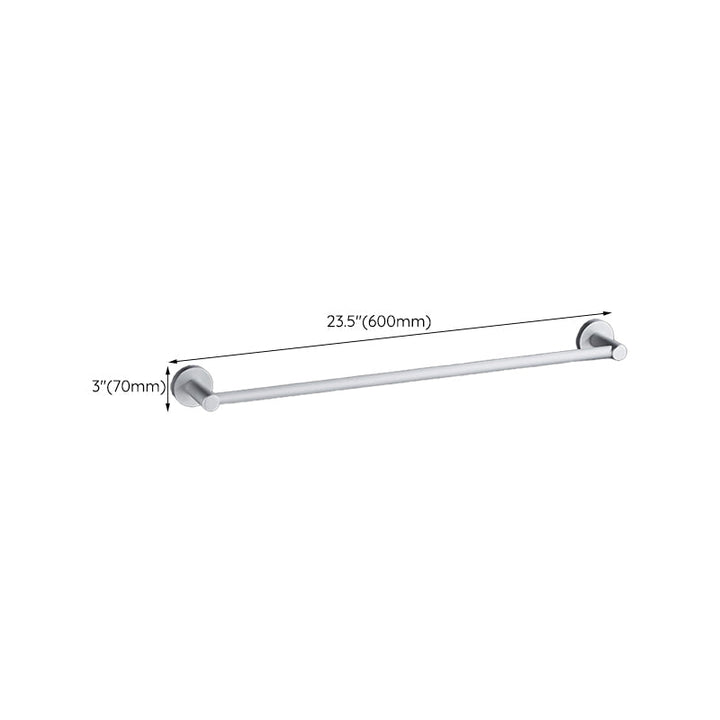BowLift | Silver Modern Bathroom Accessory Set with Bath Shelf/Towel Rack & Bathrobe Hook