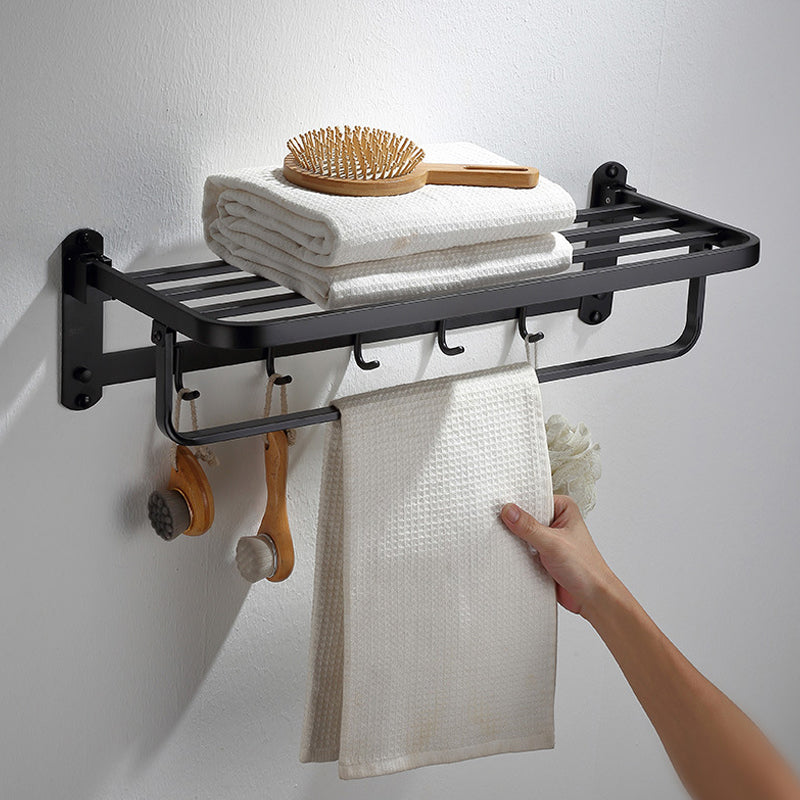 BowLift | Modern Bathroom Accessory Set Bath Shelf Towel Holder Matte Black Bath Hardware Set