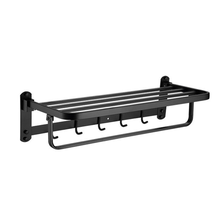 BowLift | Modern Bathroom Accessory Set Bath Shelf Towel Holder Matte Black Bath Hardware Set