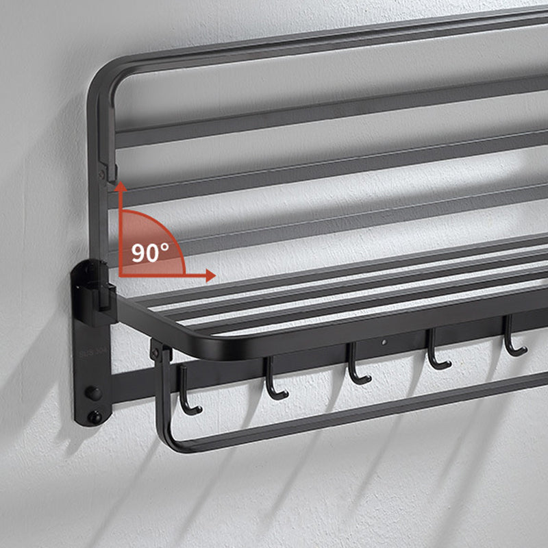 BowLift | Modern Bathroom Accessory Set Bath Shelf Towel Holder Matte Black Bath Hardware Set