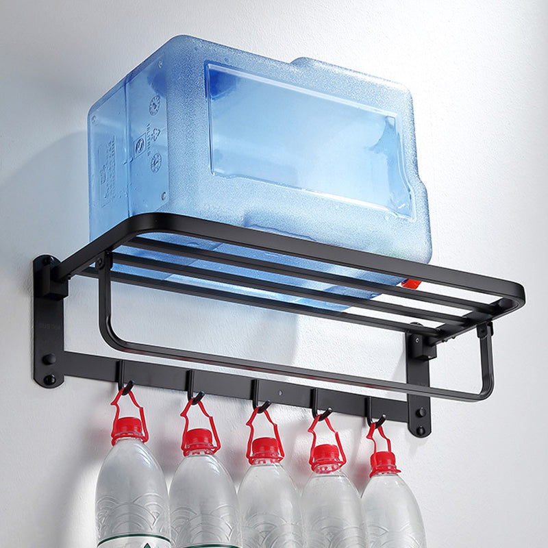 BowLift | Modern Bathroom Accessory Set Bath Shelf Towel Holder Matte Black Bath Hardware Set