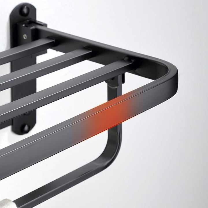 BowLift | Modern Bathroom Accessory Set Bath Shelf Towel Holder Matte Black Bath Hardware Set