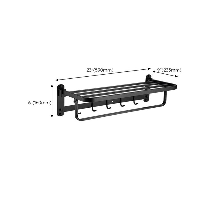 BowLift | Modern Bathroom Accessory Set Bath Shelf Towel Holder Matte Black Bath Hardware Set