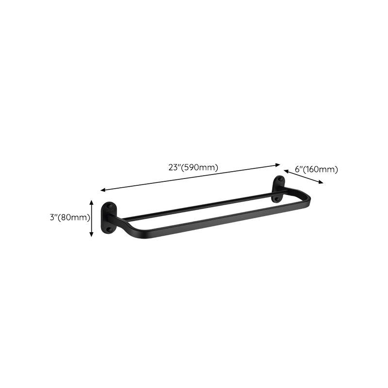 BowLift | Modern Bathroom Accessory Set Bath Shelf Towel Holder Matte Black Bath Hardware Set