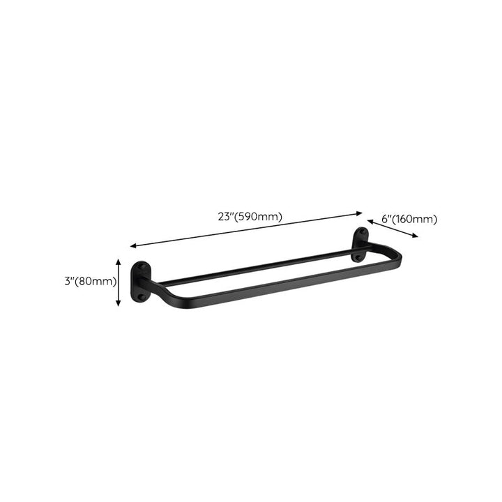 BowLift | Modern Bathroom Accessory Set Bath Shelf Towel Holder Matte Black Bath Hardware Set